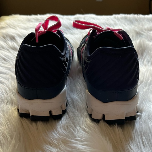 Reebok Realflex Cross training Running Athletic Shoe. Navy/Pink Size 8 - Picture 6 of 6